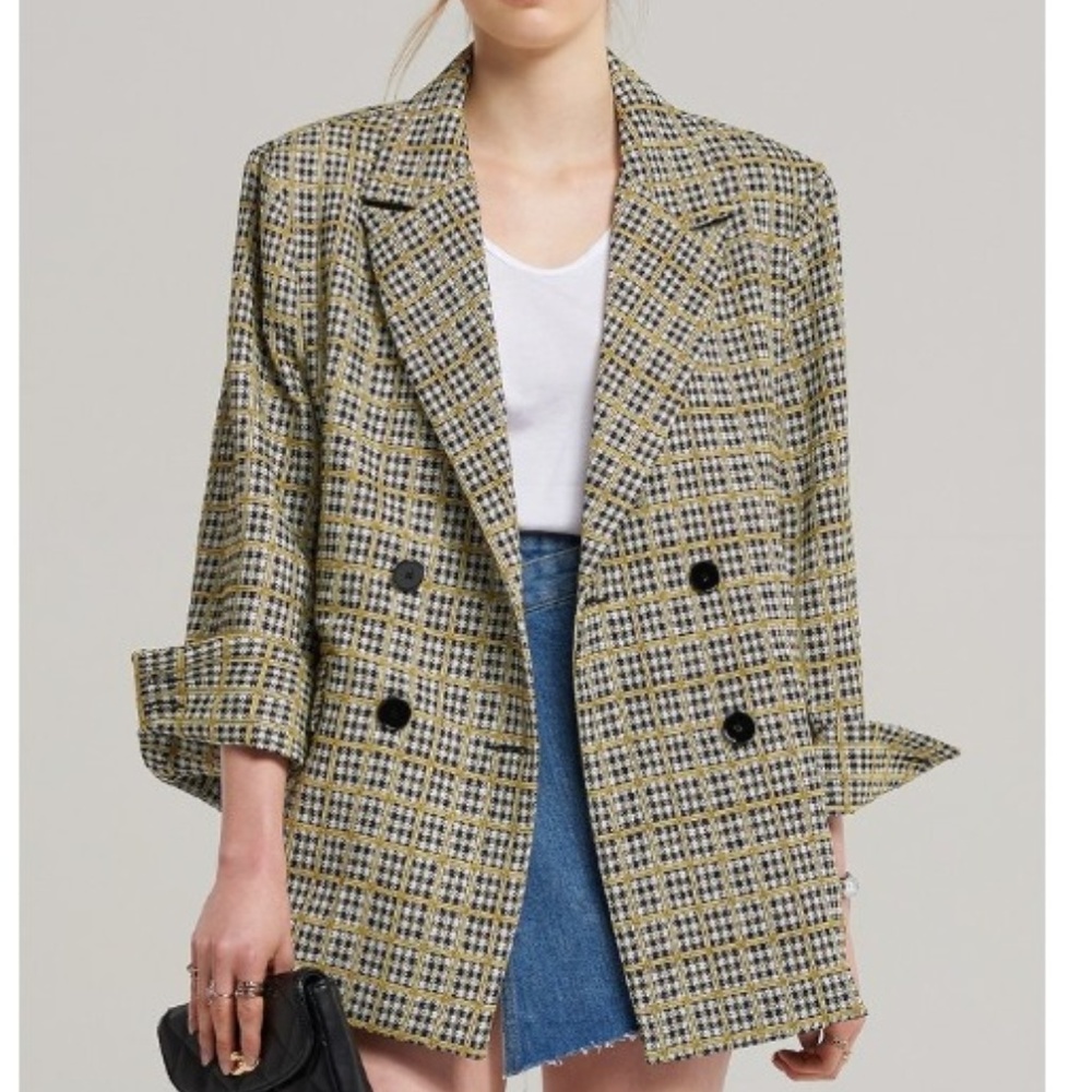 CLAIRE SQUARE CHECK JACKET